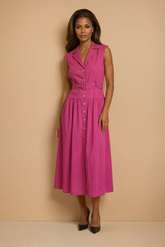 GG2109 Pink Gold Button Down Midi