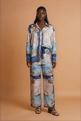 GG2169 Blue Print Resort Top