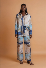 GG2170 Blue Print Resort Pants