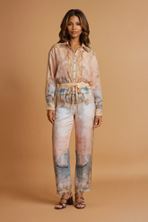 GG2168 Beige Resort Wear Pants