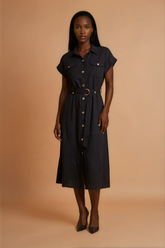 GG3100 Black Timeless Midi Dress