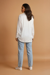 GGG4101 Cream Satin Top