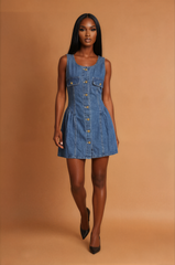 GGG5108 Jean Mini Dress