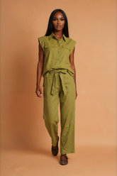 GGG5120 Green Sleeveless Jacket
