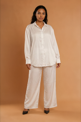 GGG5122 White Satin Shirt