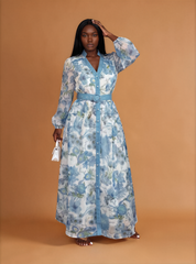H2039 Floral Maxi Dress