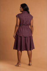 H2046 Burgundy Mini Dress