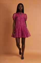 H2043 Burgundy Skater Dress