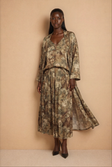 GG2094 Green Floral Kimono