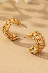 AC1008 3 layer chain earrings - La Elegant