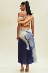 DD7009 Tie Dye Off Shoulder Dress