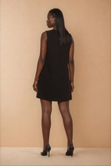 GG2149 Black Gold Detail Dress