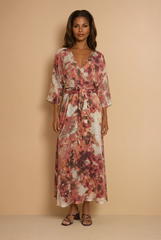 GG2078 Pink Print Dress