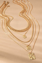 D9039 6 mixed chain necklaces set - La Elegant