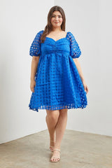 D9051 Blue Mesh Baby Doll - La Elegant