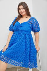D9051 Blue Mesh Baby Doll - La Elegant