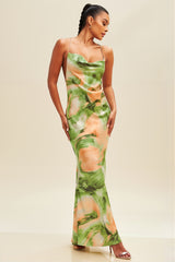DD7062 Hannah Sunset Olive Maxi Dress