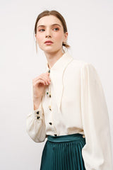 DD4035 Ivory Love Heart DetaIL Top - La Elegant