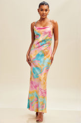 DD7066 Chloe Sunset Pink Maxi Dress