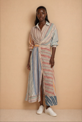 GG2106 Striped Midi Dress