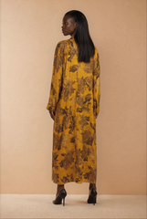GG2080 Yellow Print Kimono