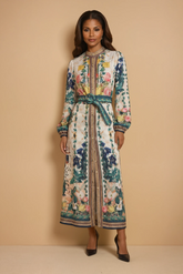 GG2072 Garden Floral Maxi Event Dress