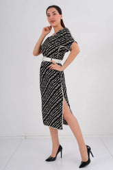 DD7044 Polk A Dot Print Midi