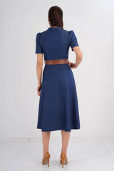 DD7040 Jean Blue Midi Dress