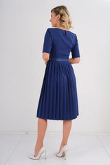 DD7045 Blue Front Slit Midi