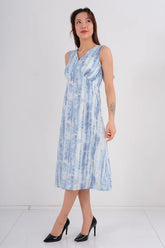 DD7043 Blue Print Dress