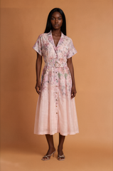H2015 Pink Ombre Floral A-Line