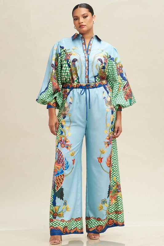DD4032 Blue Peacock Pants