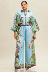 DD4032 Blue Peacock Pants