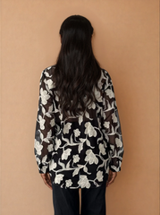 GG2016 BlacK Floral Blouse