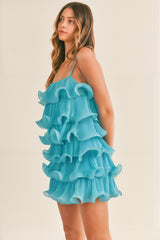 DD7064 Anna Ruffle Aqua Mini