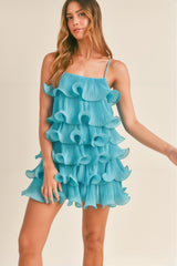 DD7064 Anna Ruffle Aqua Mini