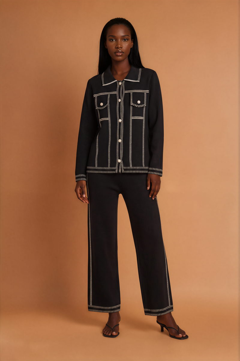 H2019 BlackStitch Detail Sweater