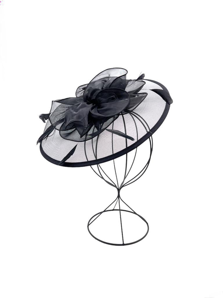 H3074 Black Hat Fascinators
