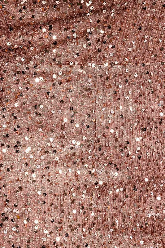 DD4081 Dusty Pink Sequin Gown