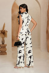 DD7025 B&W Print Jacket Vest