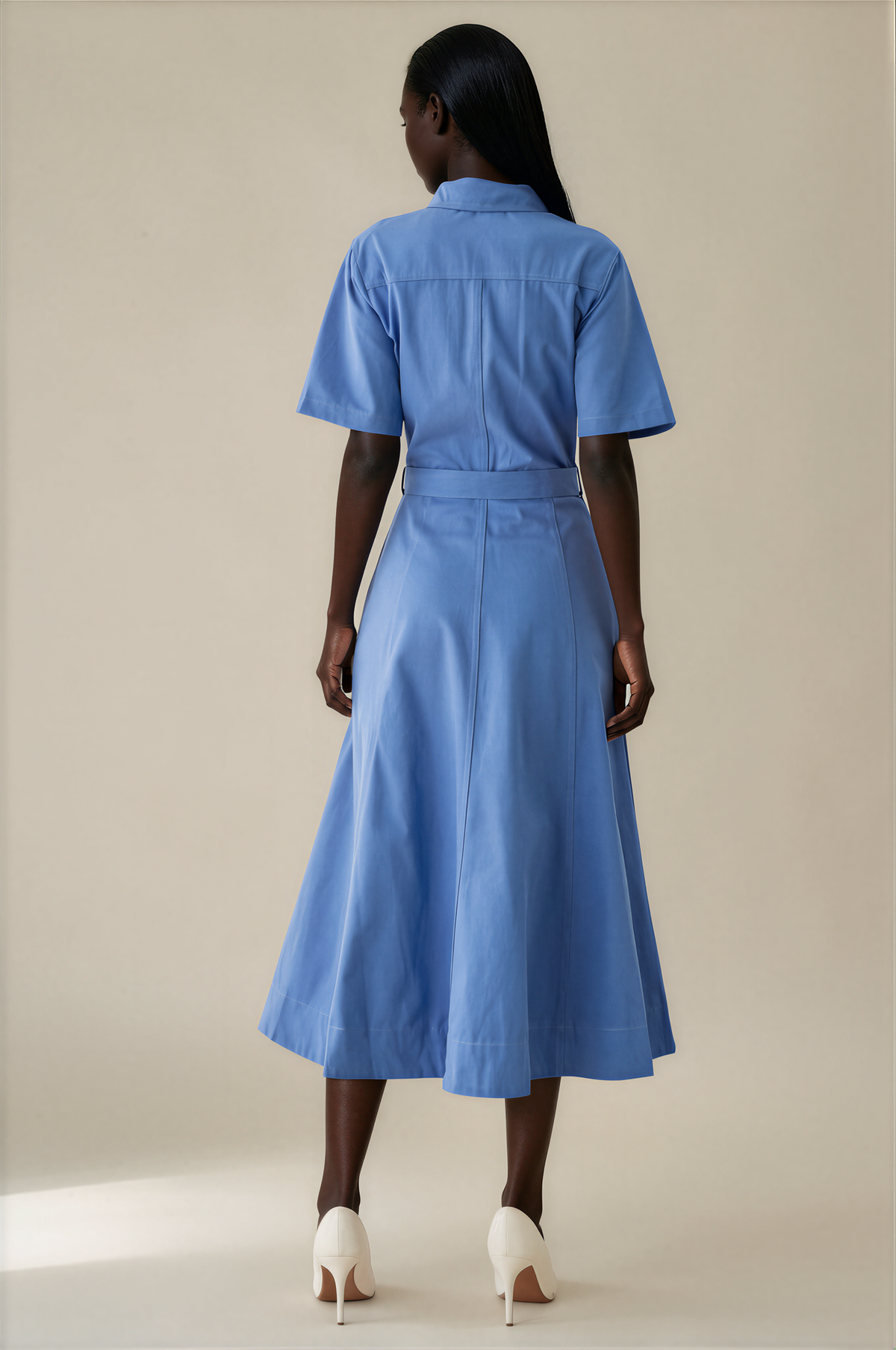H3144 Blue Midi Dress