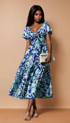 GG4044 Tie Woven Midi Dress