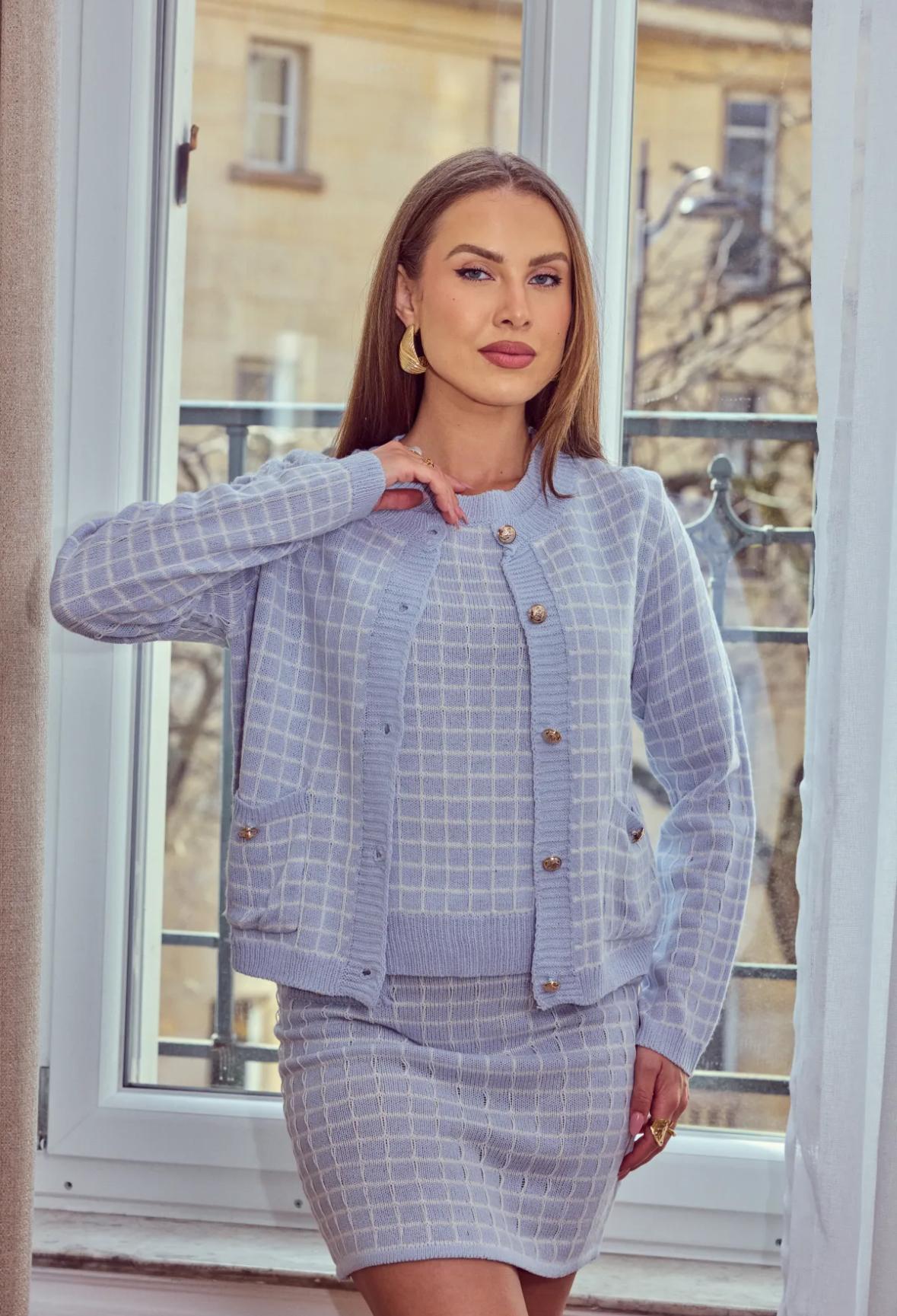 GG1033 Blue Pastel Cardigan