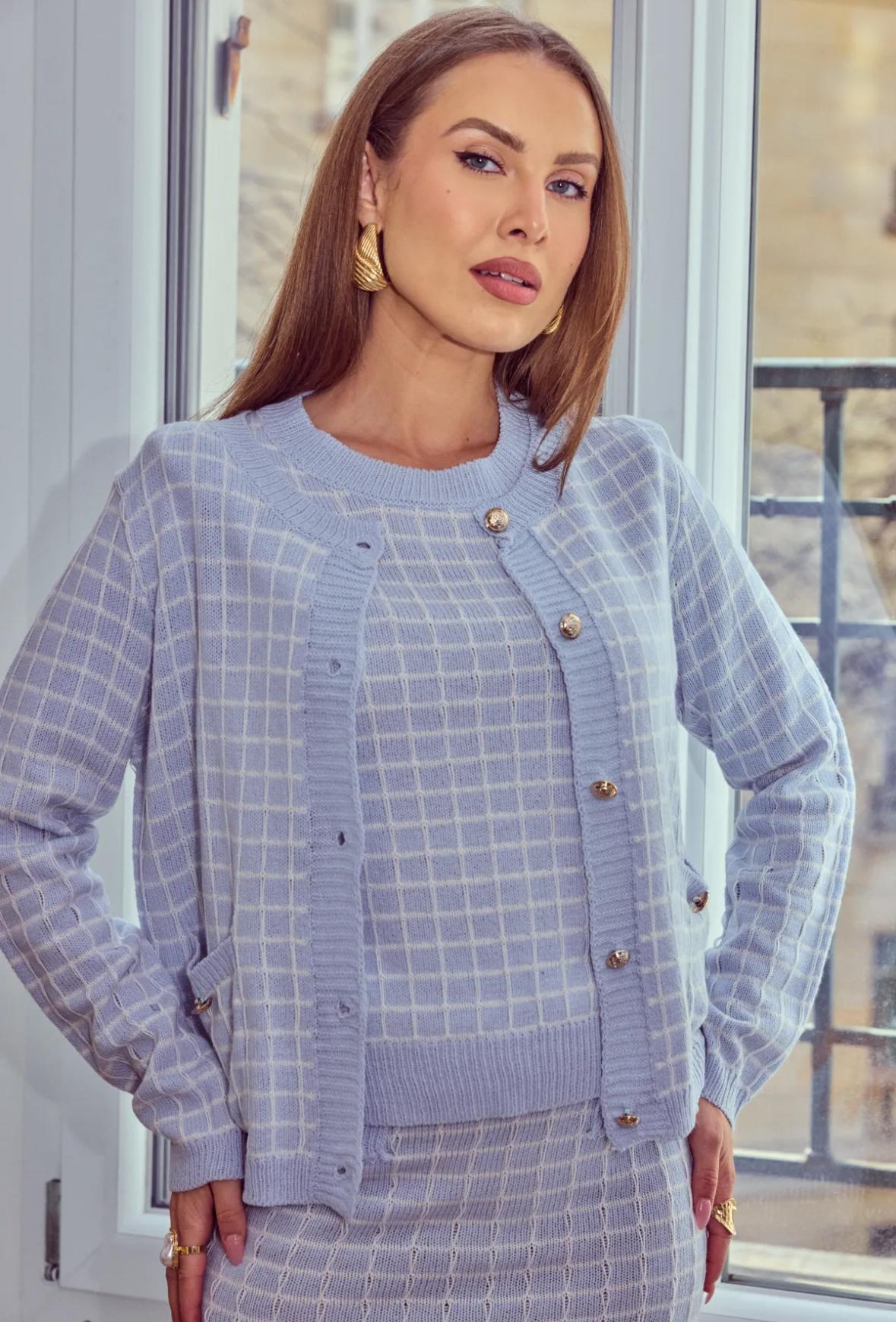 GG1033 Blue Pastel Cardigan