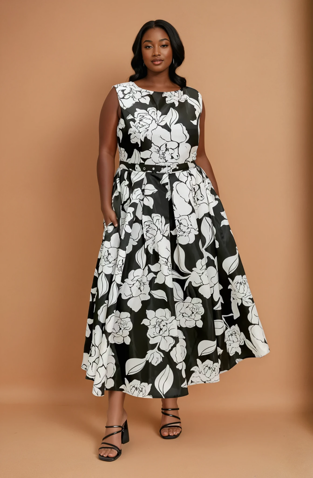 GG4112 Floral Maxi A-Line Dress