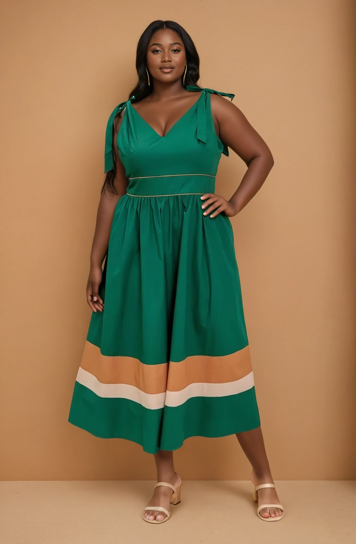 GG4115 Hunter Green A-Line Maxi
