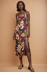 GG4023 Palm Cowl Neck Maxi Dress