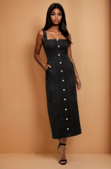 GG4117 Tweed Midi Pencil Dress