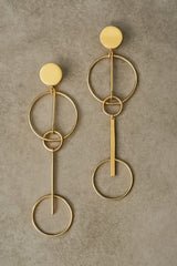 GG4146 Geometric Statement Earrings