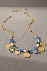 GG4142 Blue Medley Charm Necklace